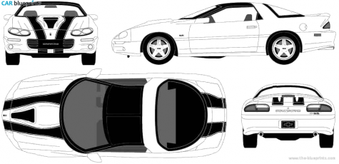 2002 Chevrolet Camaro SS Coupe blueprint